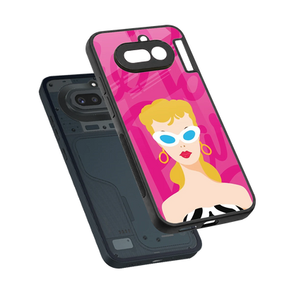Pookie sleek nothing phone 4a cover with tempered glass back and TPU edges