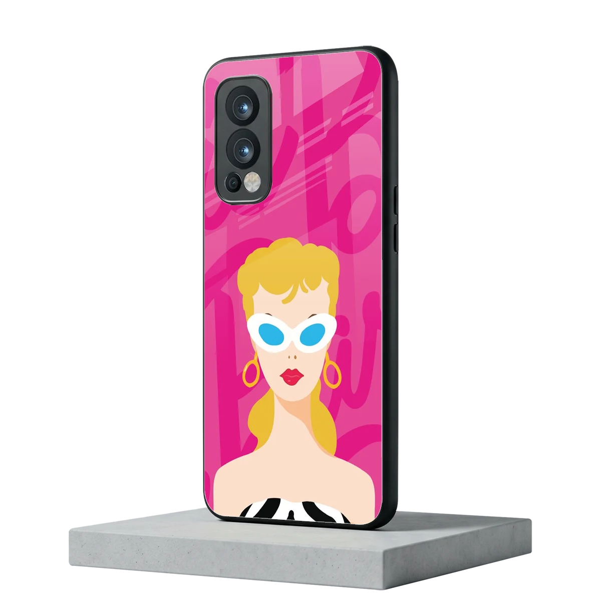Pookie oneplus nord 2 mobile cover | shockproof glass phone case