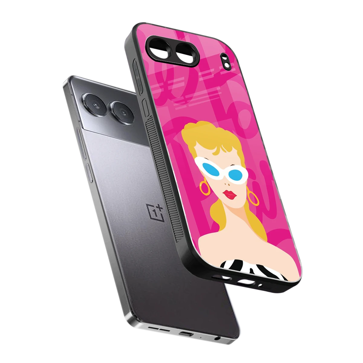 Pookie sleek oneplus nord 4 cover with tempered glass back and TPU edges