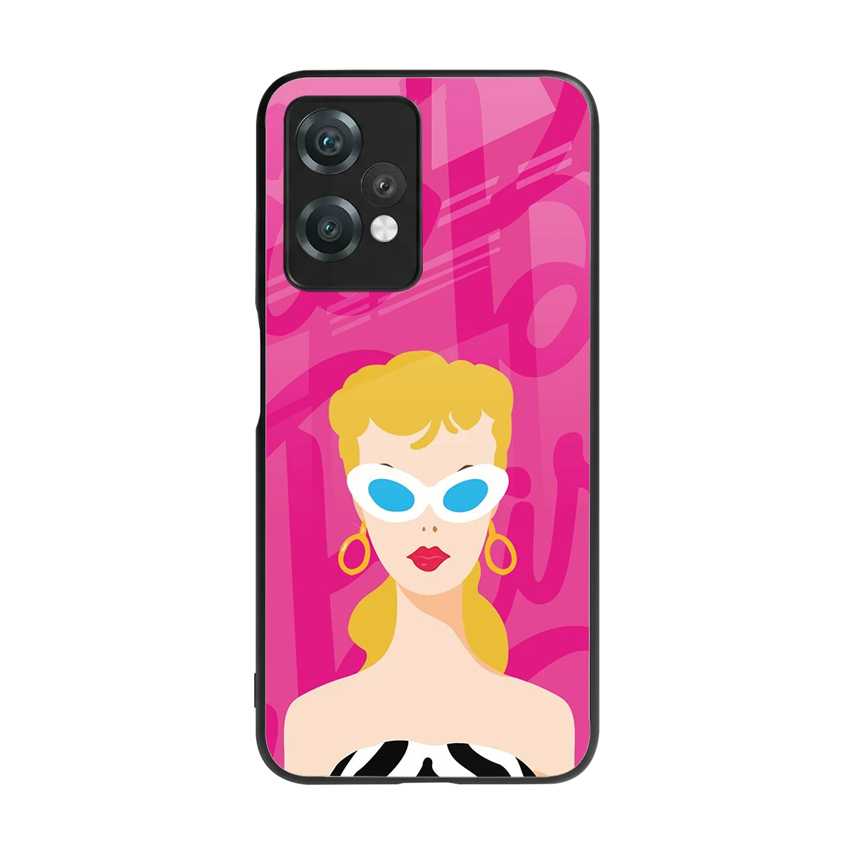 Pookie back phone cover | glass case for oneplus nord ce 2 lite