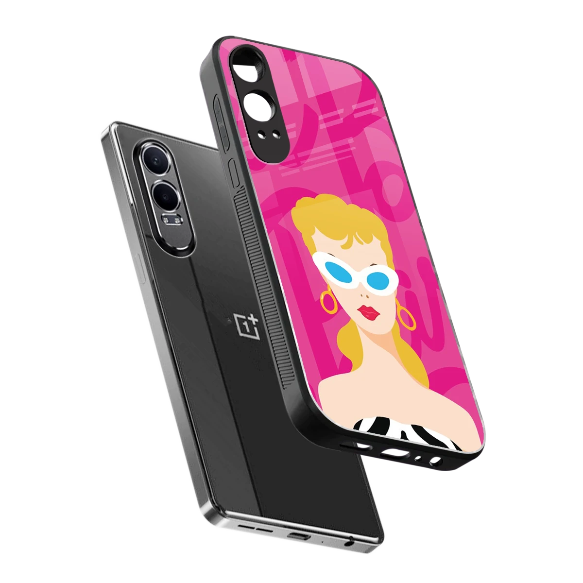 Pookie sleek oneplus nord ce 4 lite cover with tempered glass back and TPU edges