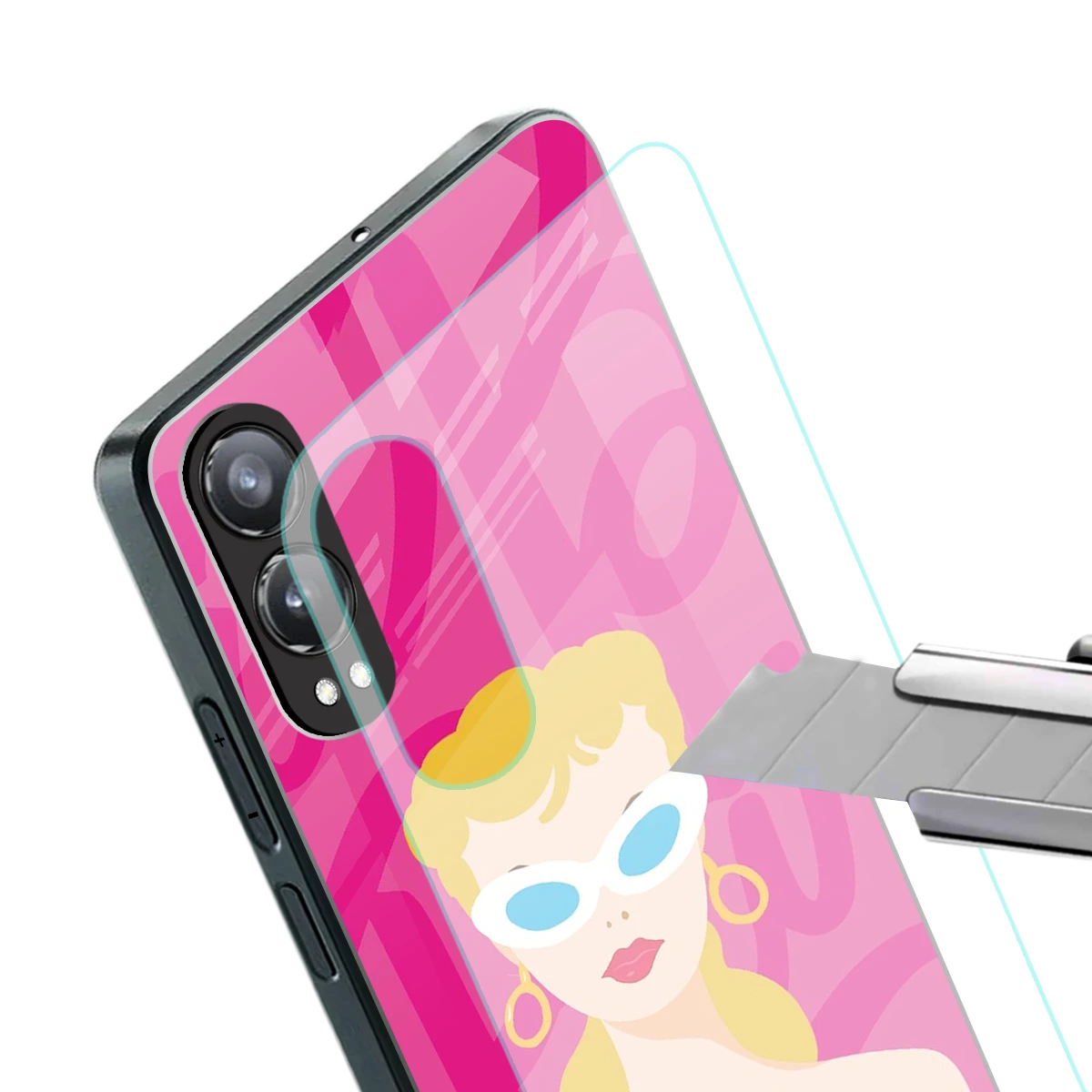 Pookie stylish phone case for oneplus nord ce 4 lite | glossy glass and slim fit