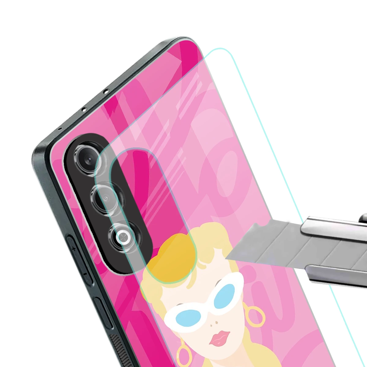 Pookie stylish phone case for oneplus nord ce 4 | glossy glass and slim fit
