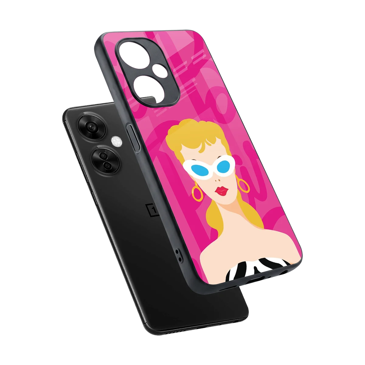 Pookie sleek oneplus nord ce 3 lite cover with tempered glass back and TPU edges