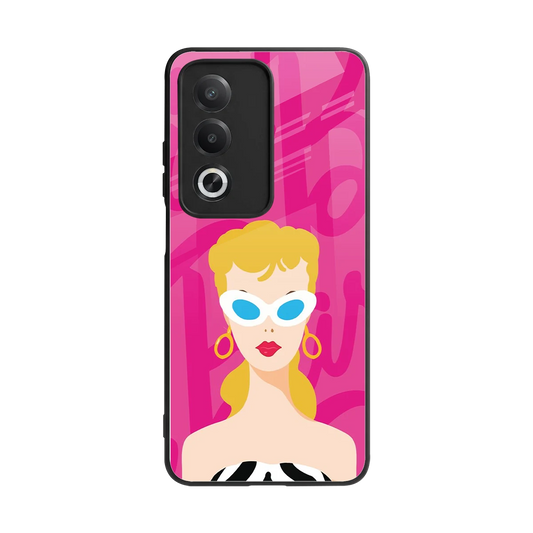 Pookie back phone cover | glass case for oppo a3 pro