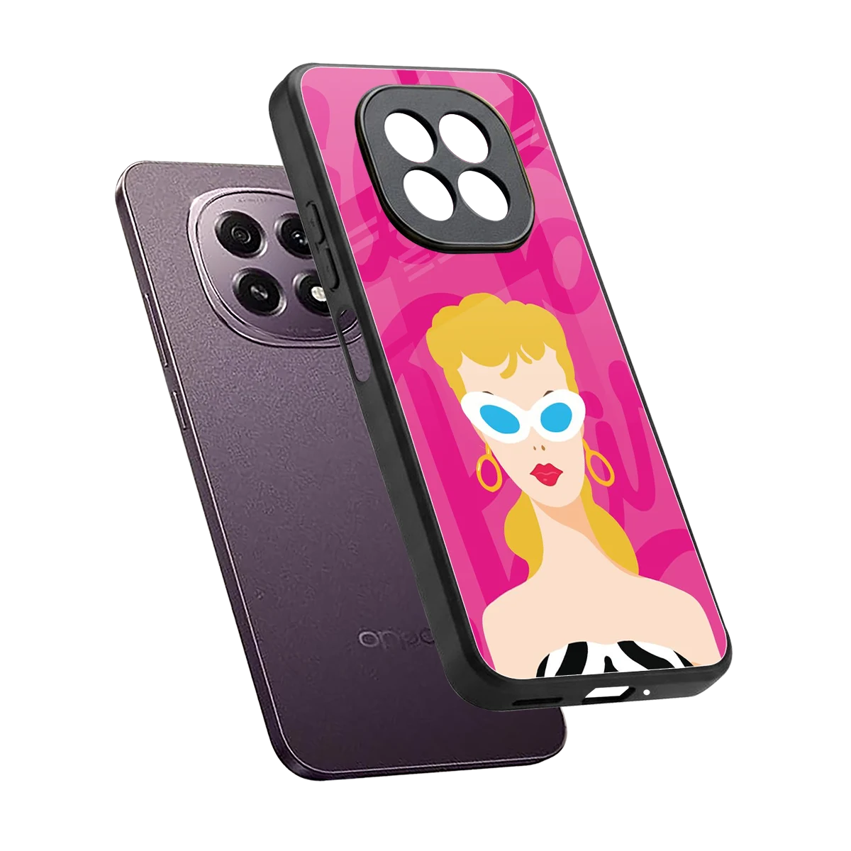 Pookie sleek oppo f29 5g cover with tempered glass back and TPU edges