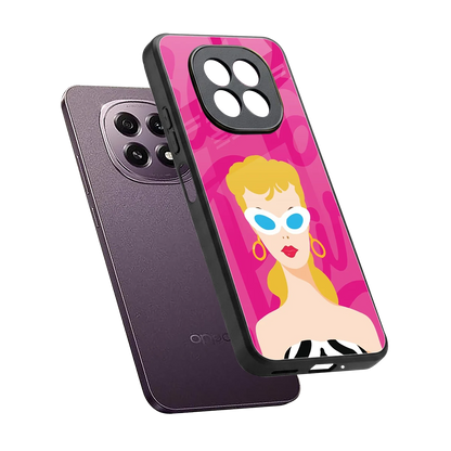 Pookie sleek oppo f29 5g cover with tempered glass back and TPU edges
