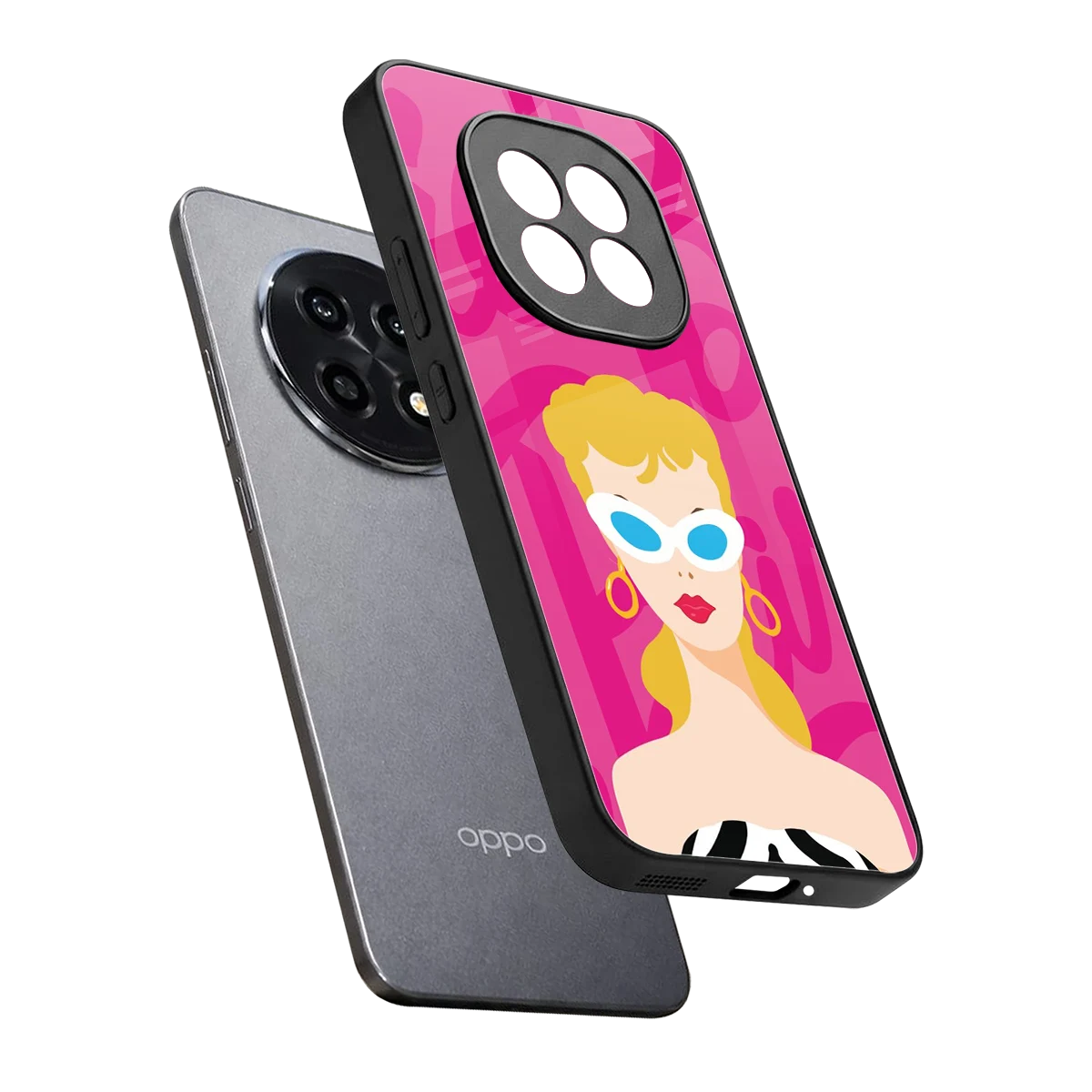 Pookie sleek oppo f29 pro 5g cover with tempered glass back and TPU edges