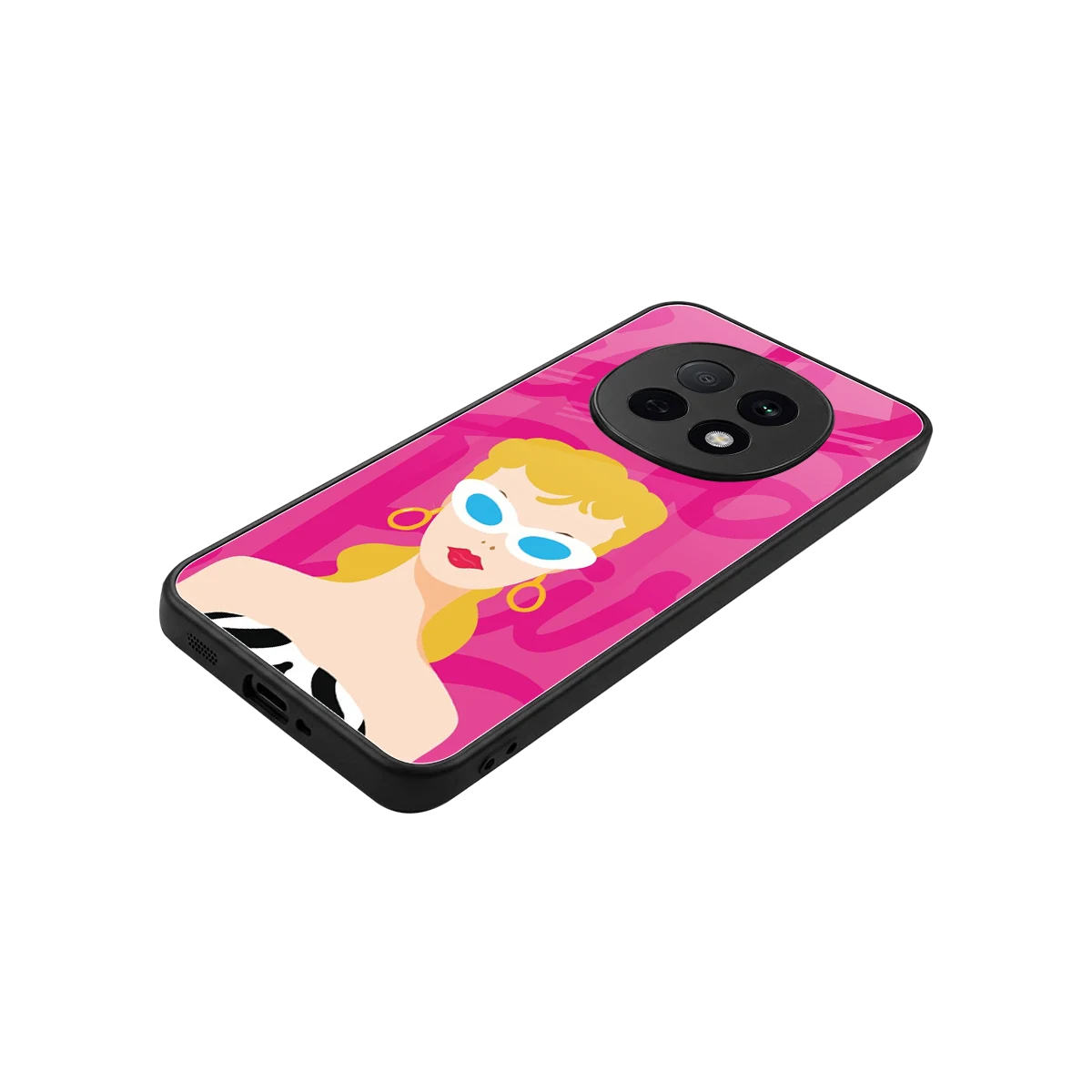 Pookie stylish phone case for oppo f29 pro 5g | glossy glass and slim fit