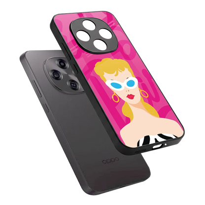Pookie sleek oppo f31 pro 5g cover with tempered glass back and TPU edges