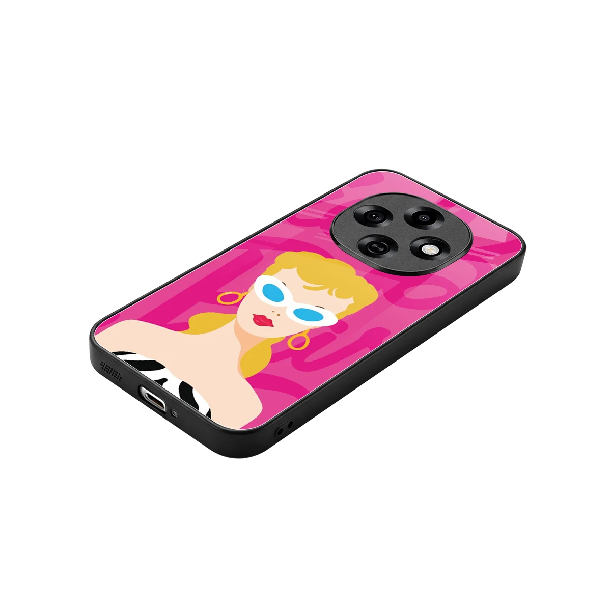 Pookie stylish phone case for oppo f31 pro 5g | glossy glass and slim fit
