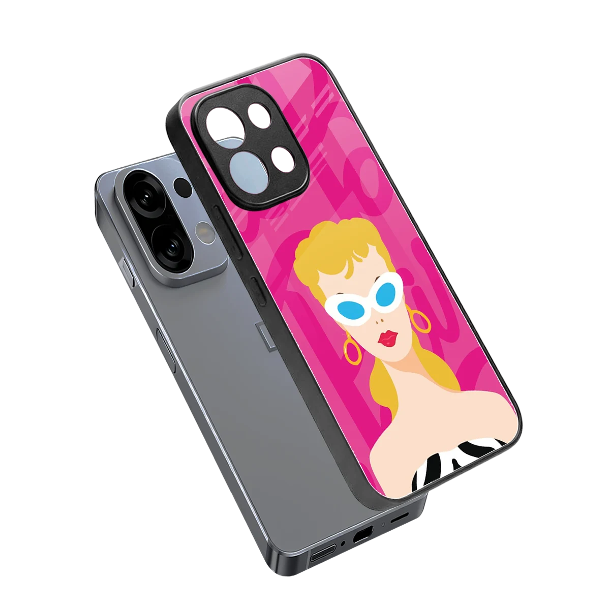 Pookie sleek oppo k13 5g cover with tempered glass back and TPU edges
