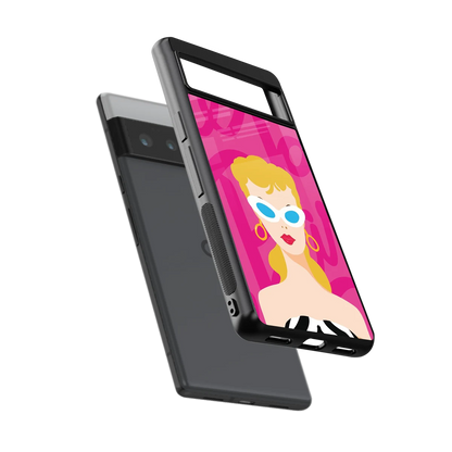 Pookie sleek google pixel 6 pro cover with tempered glass back and TPU edges