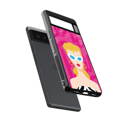 Pookie sleek google pixel 6a cover with tempered glass back and TPU edges