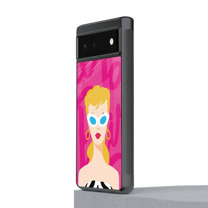 Pookie stylish phone case for google pixel 6a | glossy glass and slim fit