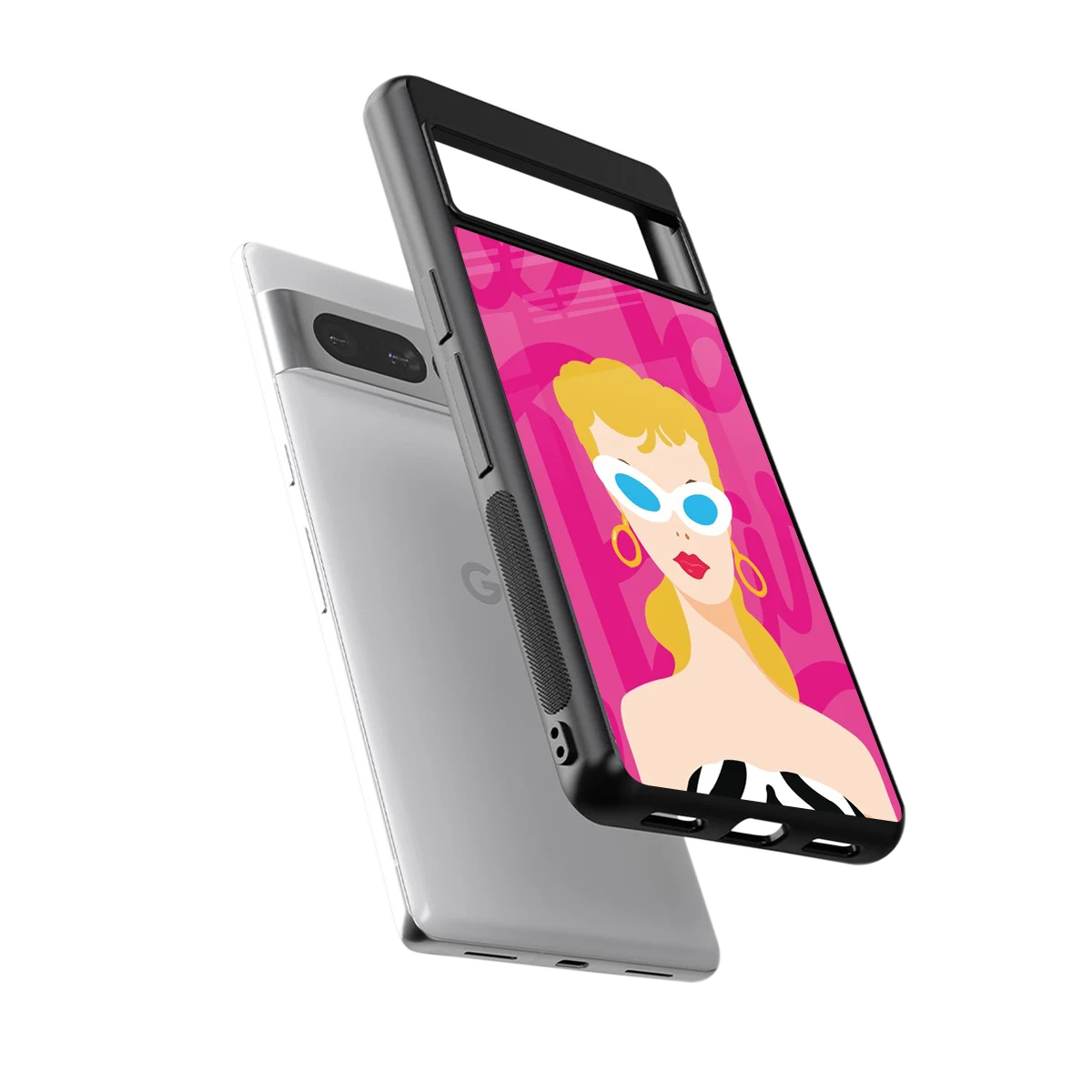 Pookie sleek google pixel 7 pro cover with tempered glass back and TPU edges