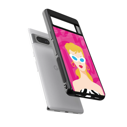 Pookie sleek google pixel 7 cover with tempered glass back and TPU edges