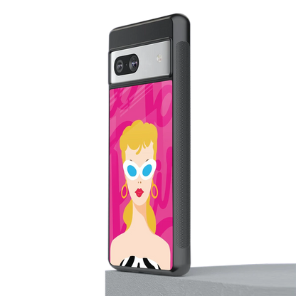 Pookie stylish phone case for google pixel 7a | glossy glass and slim fit