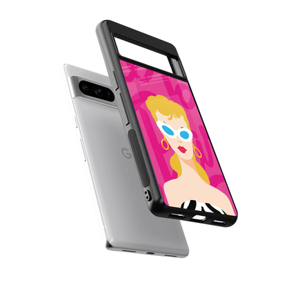 Pookie sleek google pixel 8 pro cover with tempered glass back and TPU edges