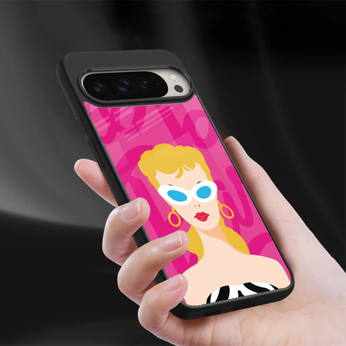 Pookie sleek google pixel 9 pro cover with tempered glass back and TPU edges