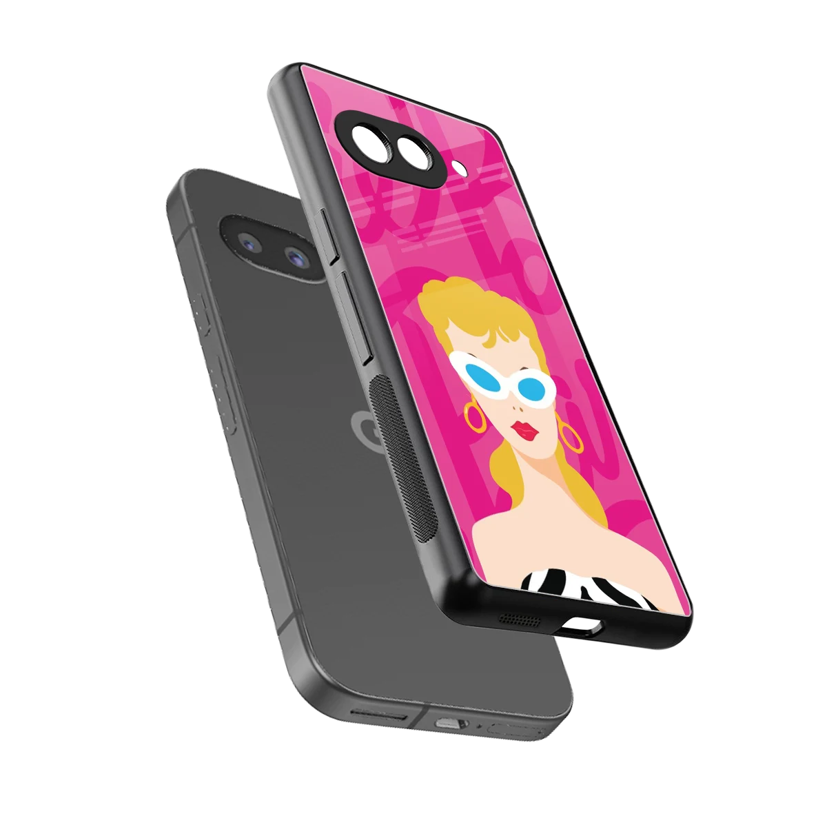 Pookie sleek google pixel 10a cover with tempered glass back and TPU edges