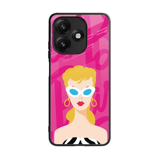 Pookie back phone cover | glass case for redmi 12 5g