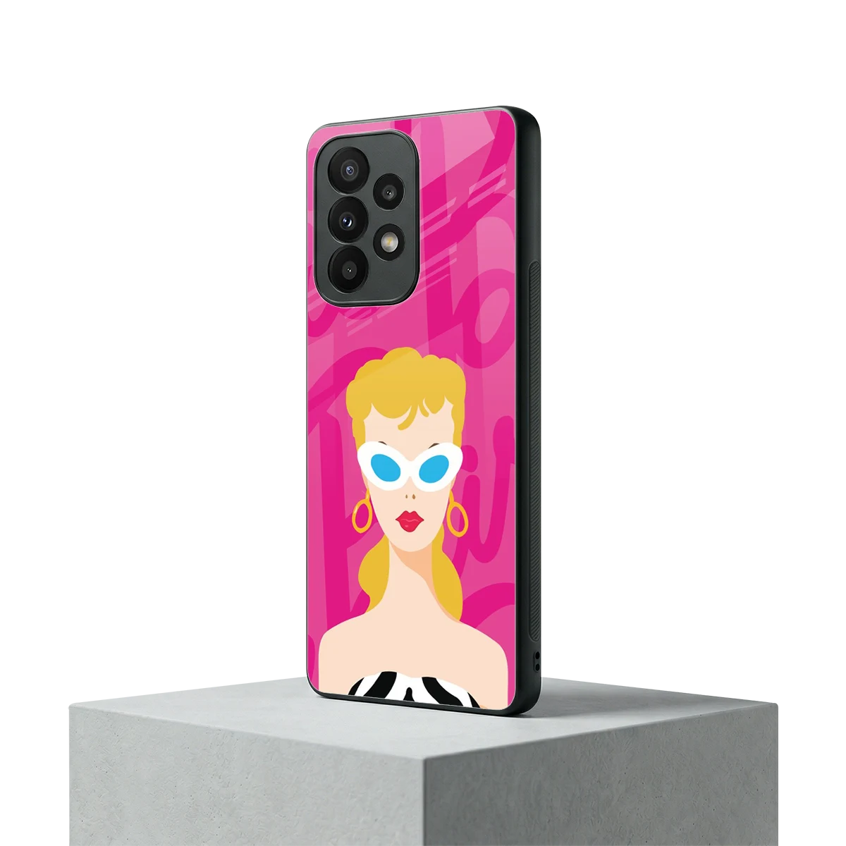 Pookie samsung galaxy a23 mobile cover | shockproof glass phone case