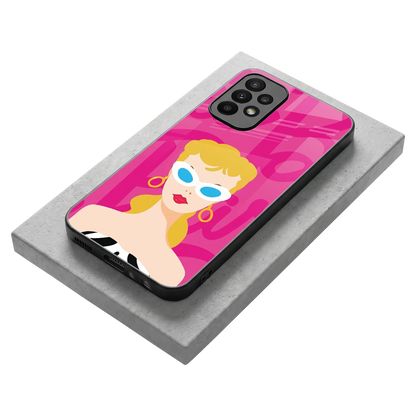 Pookie stylish phone case for samsung galaxy a23 | glossy glass and slim fit