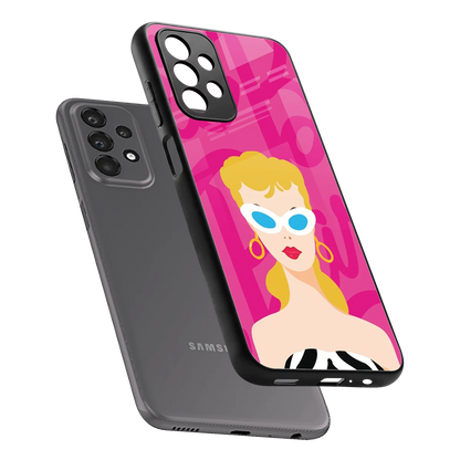 Pookie sleek samsung galaxy a23 cover with tempered glass back and TPU edges
