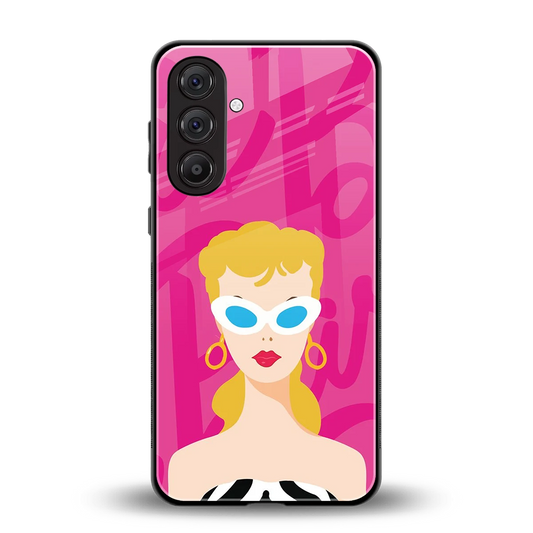 Pookie back phone cover | glass case for samsung galaxy m35 5g