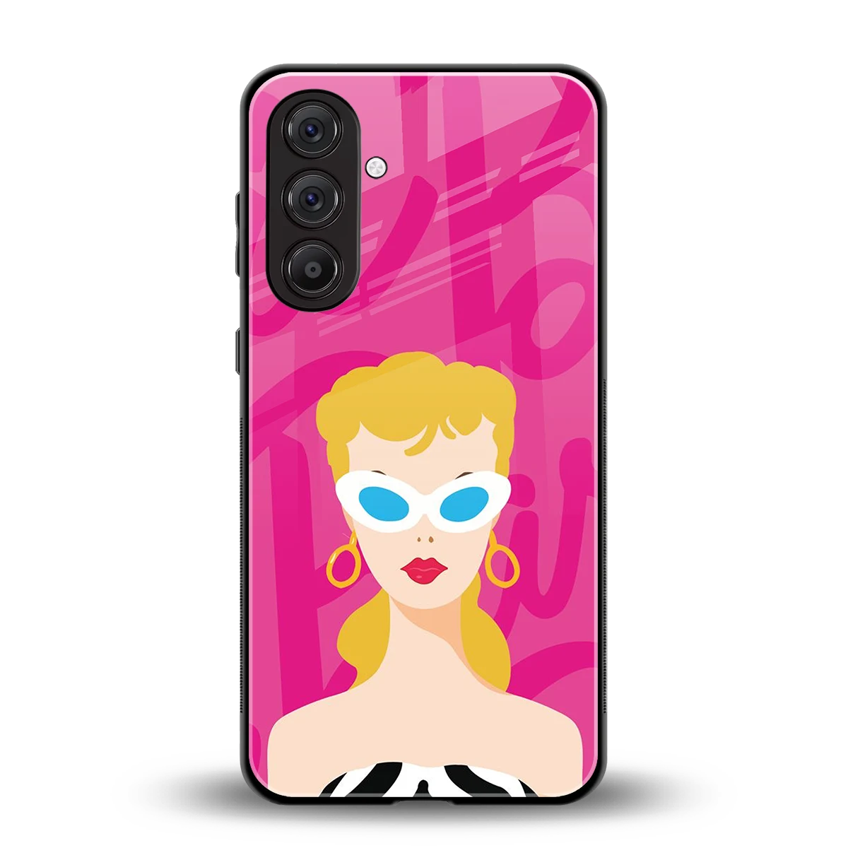 Pookie back phone cover | glass case for samsung galaxy a55 5g