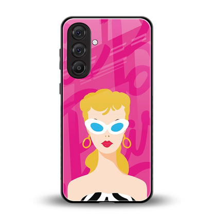 Pookie back phone cover | glass case for samsung galaxy a55 5g