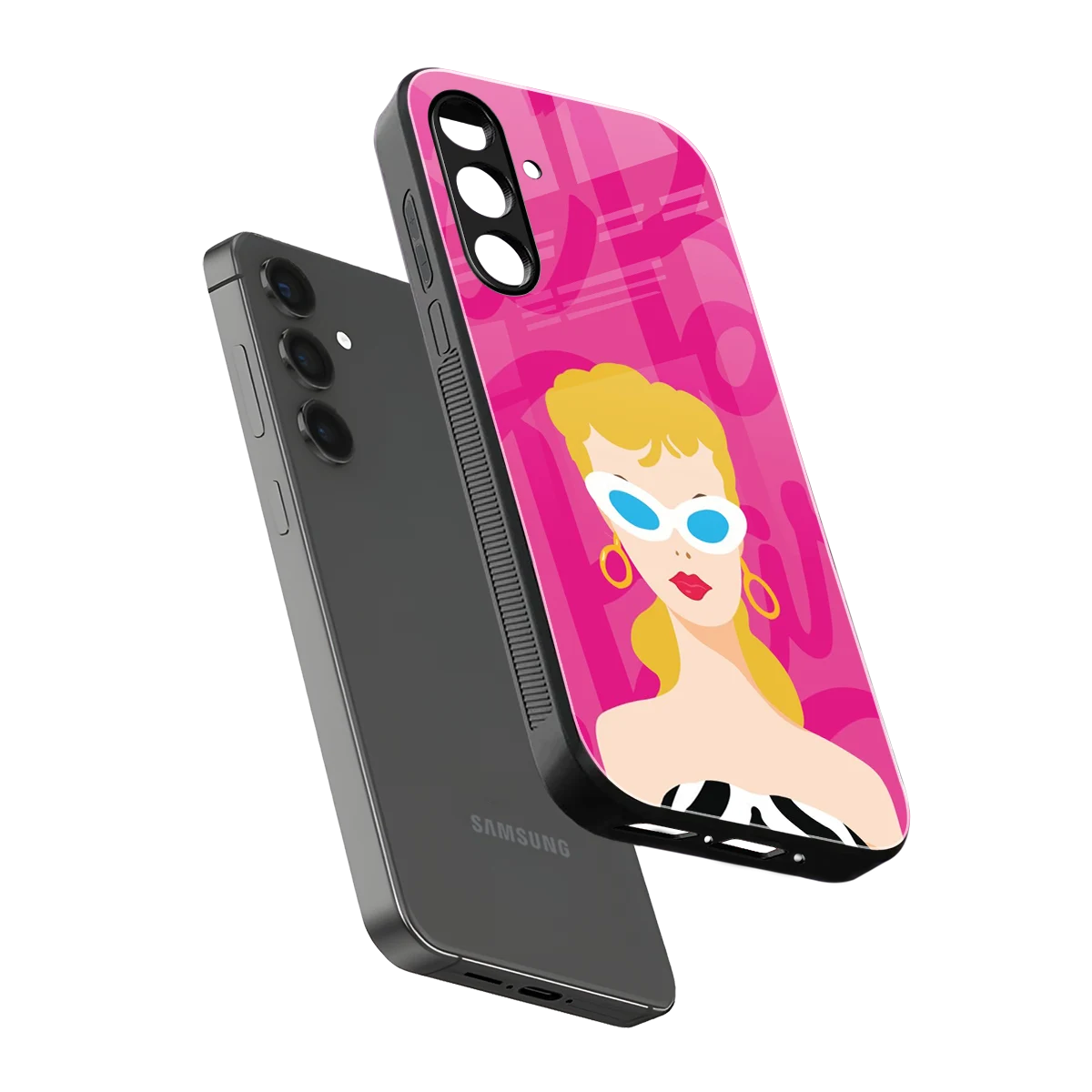 Pookie sleek samsung galaxy a55 5g cover with tempered glass back and TPU edges