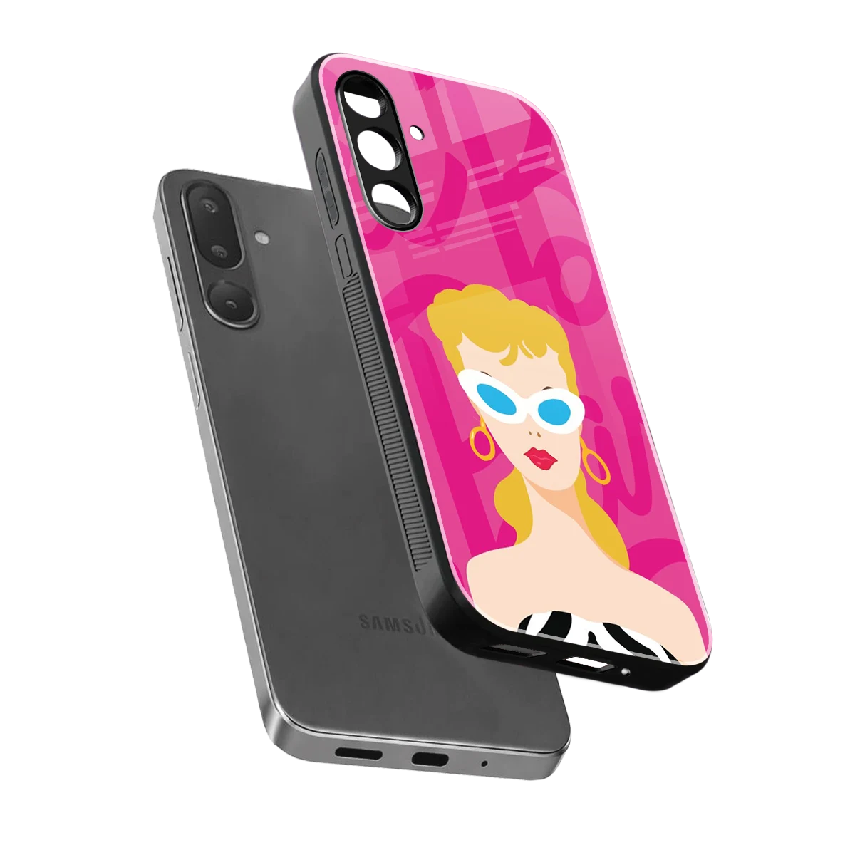 Pookie sleek samsung galaxy m36 5g cover with tempered glass back and TPU edges