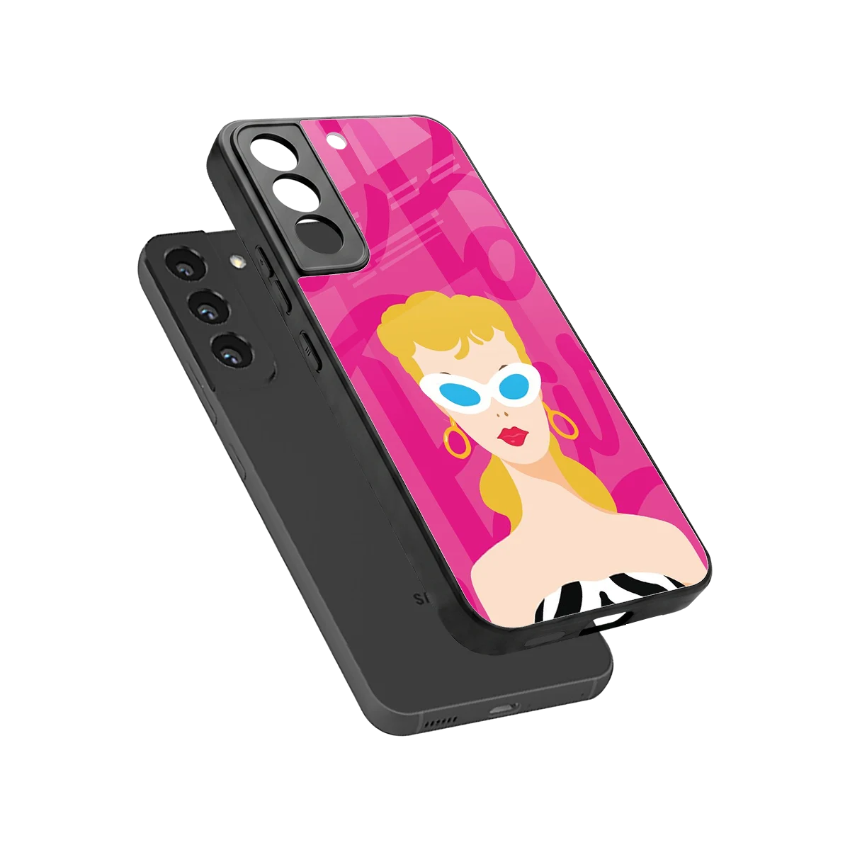 Pookie sleek samsung galaxy s22 cover with tempered glass back and TPU edges