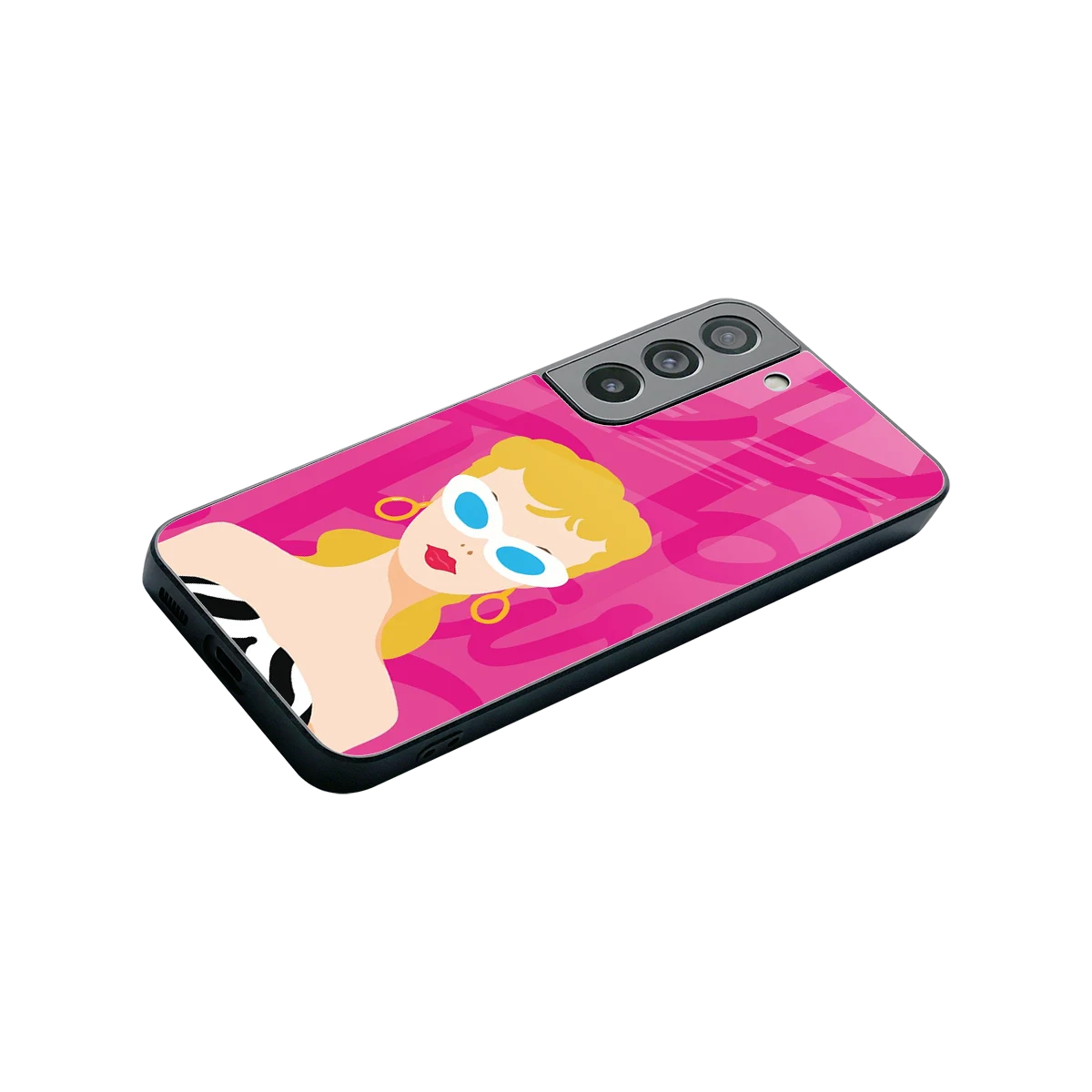 Pookie stylish phone case for samsung galaxy s22 | glossy glass and slim fit