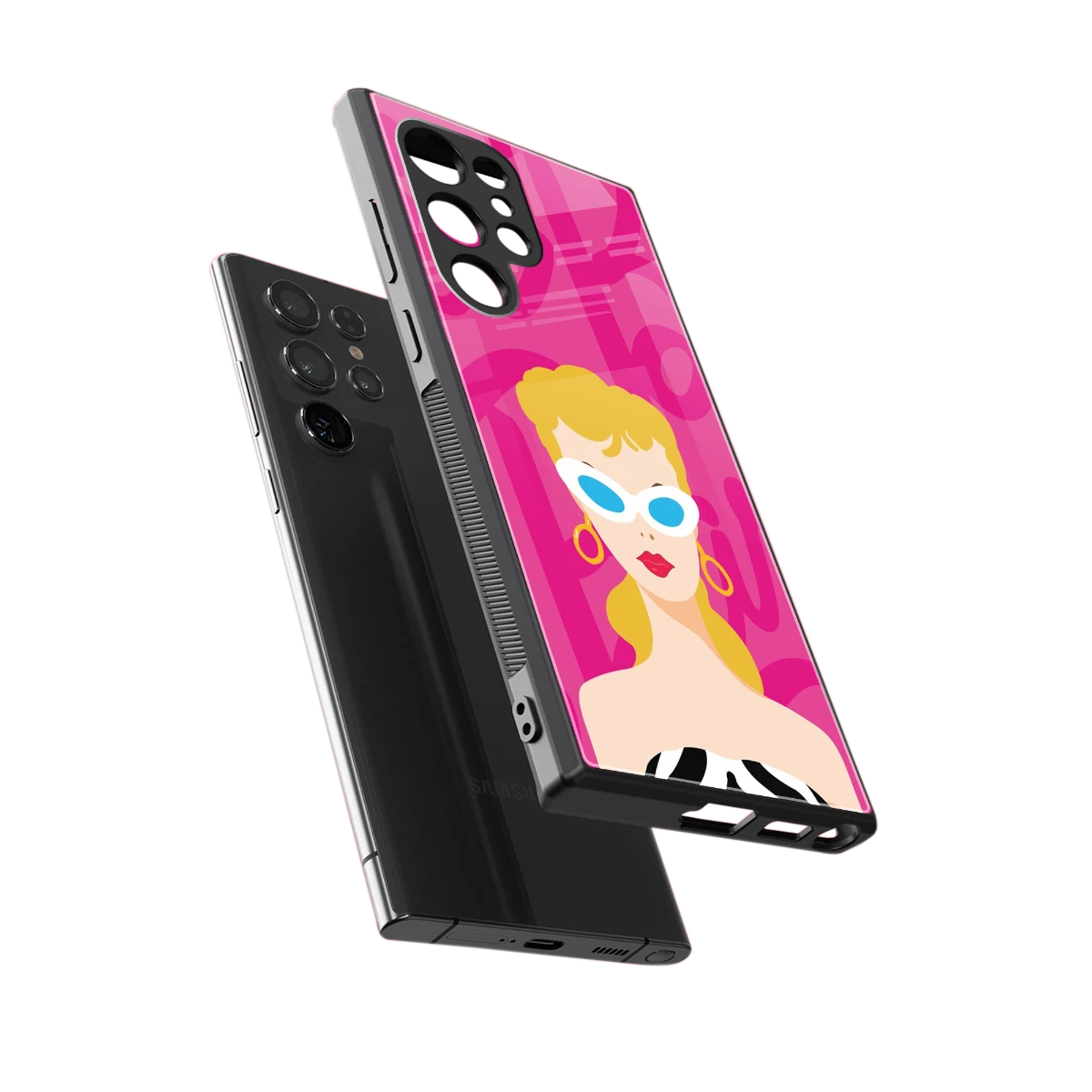 Pookie sleek samsung galaxy s24 ultra cover with tempered glass back and TPU edges