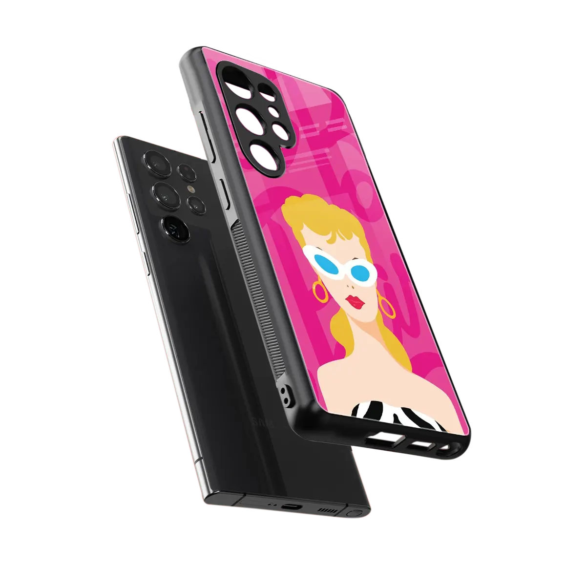Pookie sleek samsung galaxy s25 ultra cover with tempered glass back and TPU edges