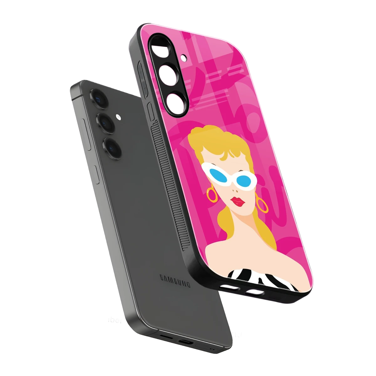Pookie sleek samsung galaxy s24 fe cover with tempered glass back and TPU edges