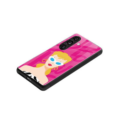 Pookie stylish phone case for samsung galaxy s24 | glossy glass and slim fit
