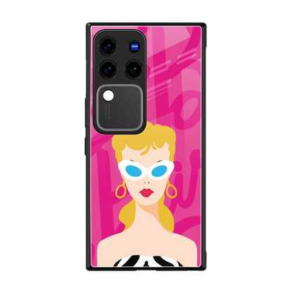 Pookie back phone cover | glass case forvivo v30 pro