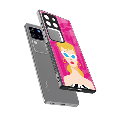 Pookie sleekvivo v30 pro cover with tempered glass back and TPU edges