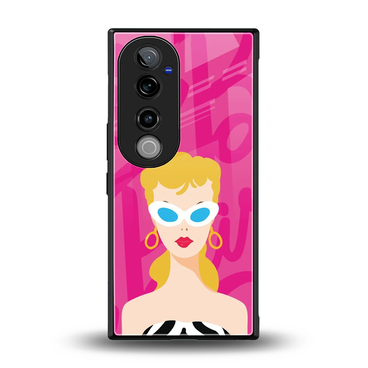 Pookie back phone cover | glass case for vivo v40 pro