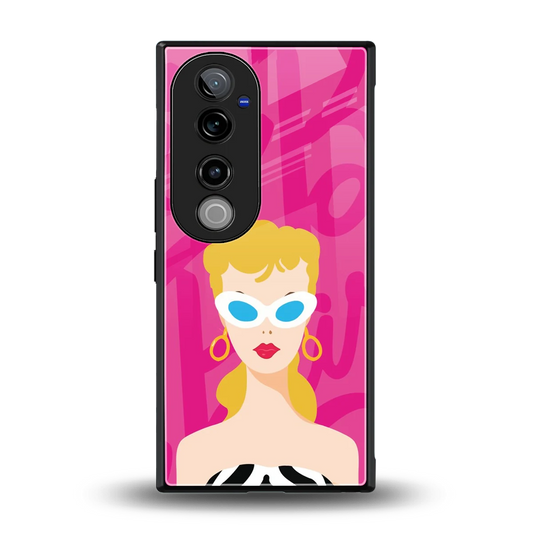 Pookie back phone cover | glass case for vivo v40 pro