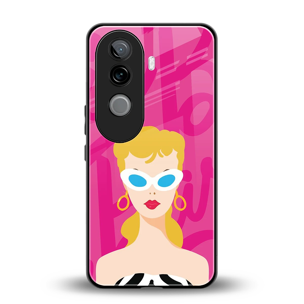 Pookie back phone cover | glass case for vivo v40e