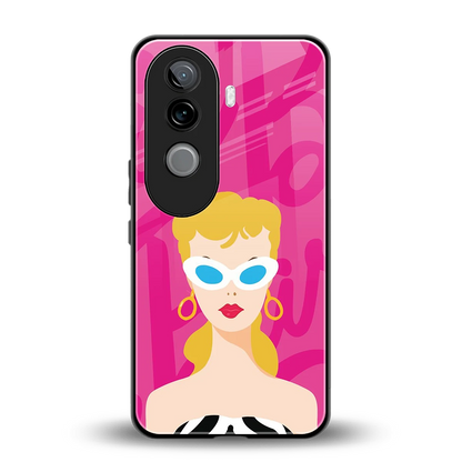 Pookie back phone cover | glass case for vivo v40e