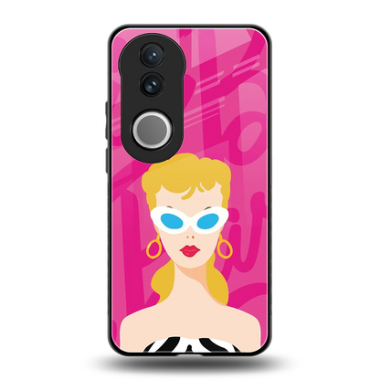 Pookie back phone cover | glass case for vivo v50