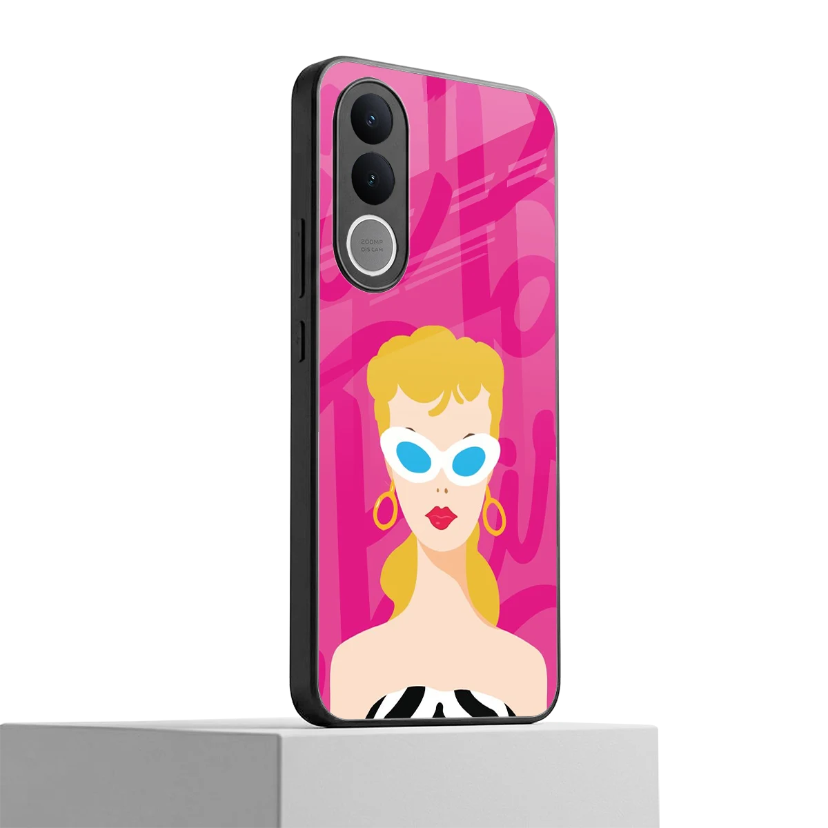 Pookie vivo v70 fe mobile cover | shockproof glass phone case