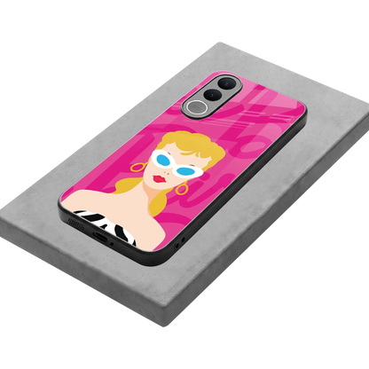 Pookie stylish phone case for vivo v70 fe | glossy glass and slim fit