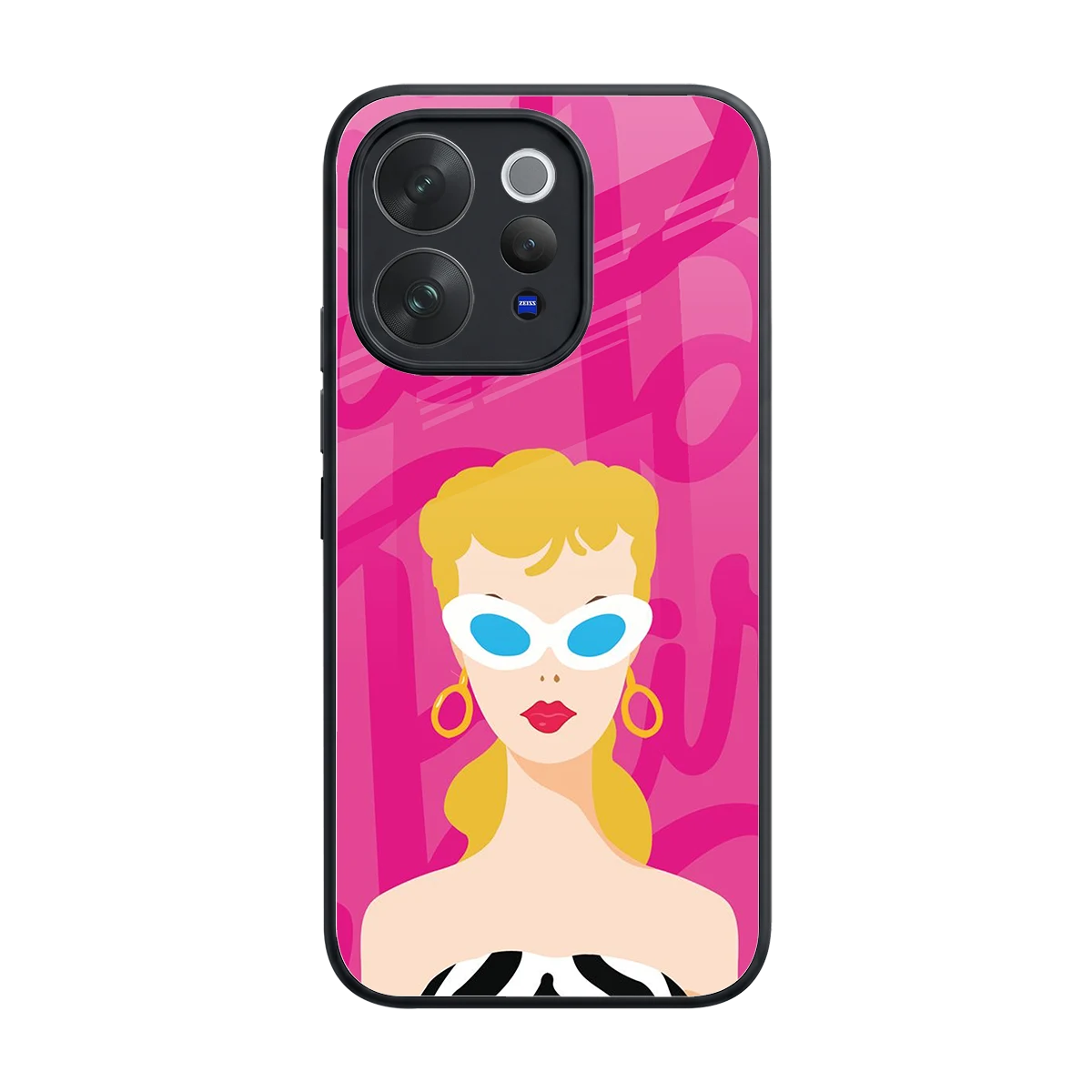 Pookie back phone cover | glass case for vivo v70